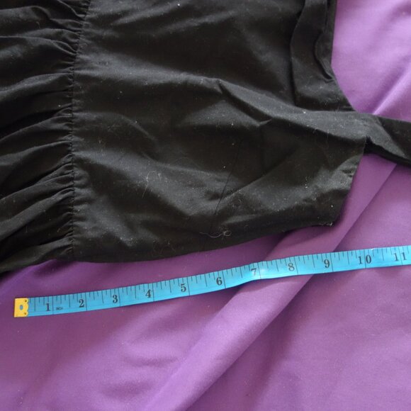 H&M Made in Turkey Size US 6 165/84A 100% Cotton Black Dress - Picture 6 of 9